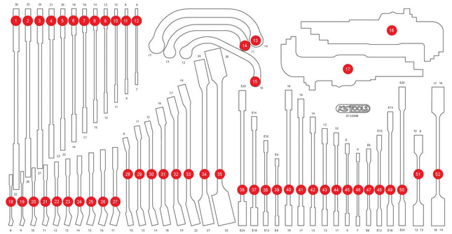 KS TOOLS Leere Schaumstoffeinlage zu 813.0068 ( 813.0068-97 ) - Toolbrothers