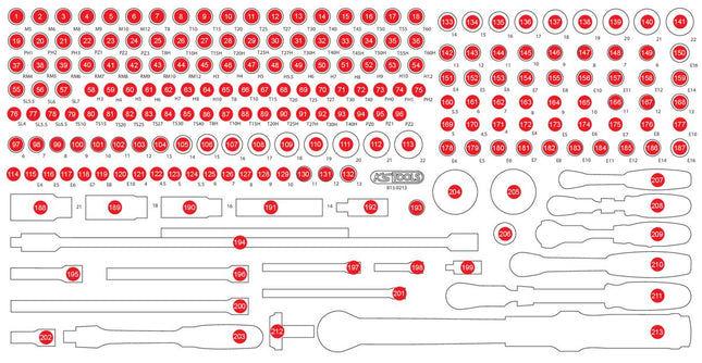 KS TOOLS Leere Schaumstoffeinlage zu 813.0213 ( 813.0213-97 )