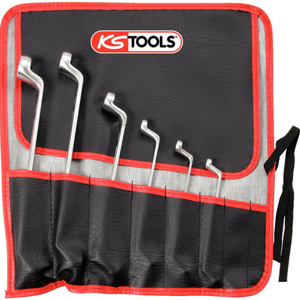 KS TOOLS Juego de llaves de estrella dobles para perfil Torx-E, acodadas, 6 pzs ( 911.0360 )