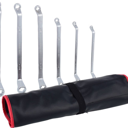 KS TOOLS Juego de llaves de estrella dobles para perfil Torx-E, acodadas, 6 pzs ( 911.0360 )
