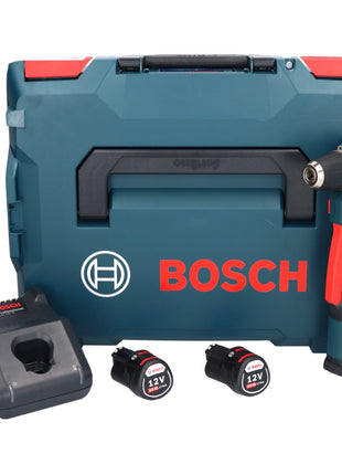 Bosch Professional GWB 12V-10 Akku Winkelbohrmaschine 12 V + 2x Akku 2,0 Ah + Ladegerät + L-Boxx ( 0601390908 ) - Toolbrothers