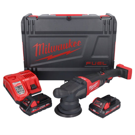 Milwaukee M18 FROP15-302X Akku Exzenter Polierer 18 V 125 mm + 2x Akku 3,0 Ah + Ladegerät + HD Box - Toolbrothers