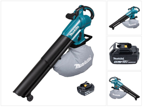 Makita DUB 187 F Souffleur et aspirateur de feuilles sans fil 18 V Brushless + 1x batterie 3,0 Ah - sans chargeur