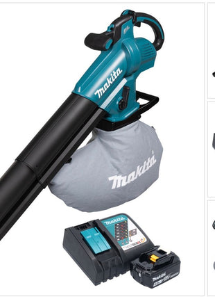 Makita DUB 187 RM Souffleur et aspirateur de feuilles sans fil 18 V Brushless + 1x batterie 4,0 Ah + chargeur