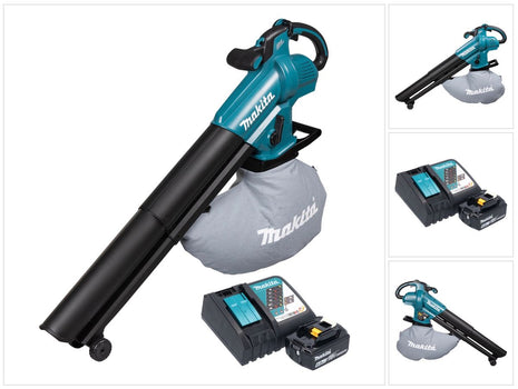 Makita DUB 187 RG Souffleur et aspirateur de feuilles sans fil 18 V Brushless + 1x batterie 6,0 Ah + chargeur