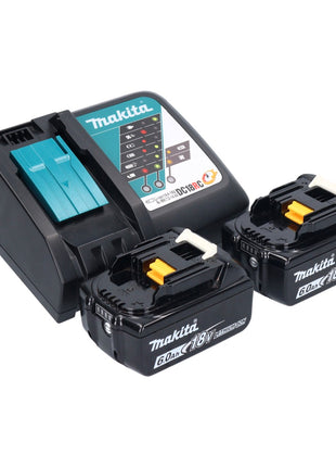 Makita DUB 187 RG2 Soffiatore e aspirafoglie a batteria 18 V Brushless + 2 batterie da 6,0 Ah + caricabatterie