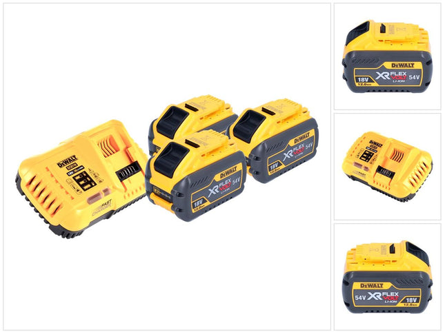 DeWalt DCB 118 Y3 Kit de inicio con batería 18 V / 54 V 3 baterías XR FLEXVOLT 12 Ah + cargador