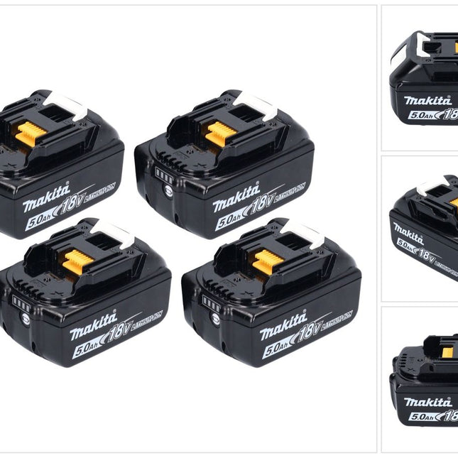 Batería Makita 4x BL 1850 B 18 V 5,0 Ah / 5000 mAh Li-Ion ( 4x 197280-8 )