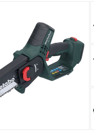 Metabo MS 18 LTX 15 Motosega a batteria 18 V 15 cm 5 m/s Solo ( 600856850 ) - senza batteria, senza caricabatterie