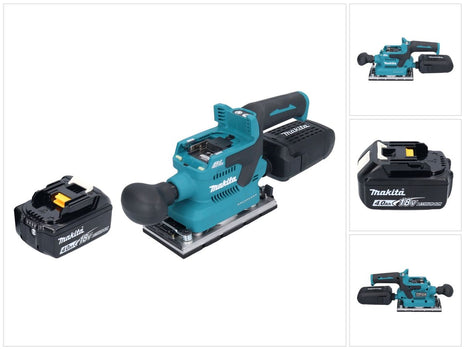 Makita DBO 382 M1 cordless orbital sander 18 V 93 x 185 mm brushless + 1x rechargeable battery 4.0 Ah - without charger