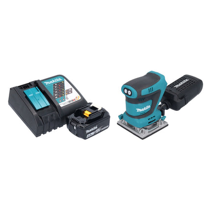 Makita DBO 484 RM1 cordless orbital sander 18 V 112 x 102 mm + 1x rechargeable battery 4.0 Ah + charger