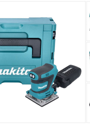 Makita DBO 484 ZJ Akumulatorowa szlifierka oscylacyjna 18 V 112 x 102 mm + Makpac - bez akumulatora, bez ładowarki