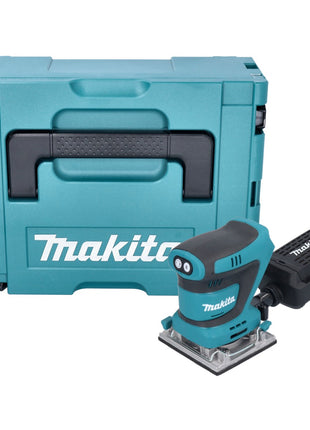 Lijadora orbital inalámbrica Makita DBO 484 ZJ 18 V 112 x 102 mm + Makpac - sin batería, sin cargador