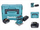 Makita DBO 484 T1J Ponceuse vibrante sans fil 18 V 112 x 102 mm + 1x batterie 5,0 Ah + Makpac - sans chargeur