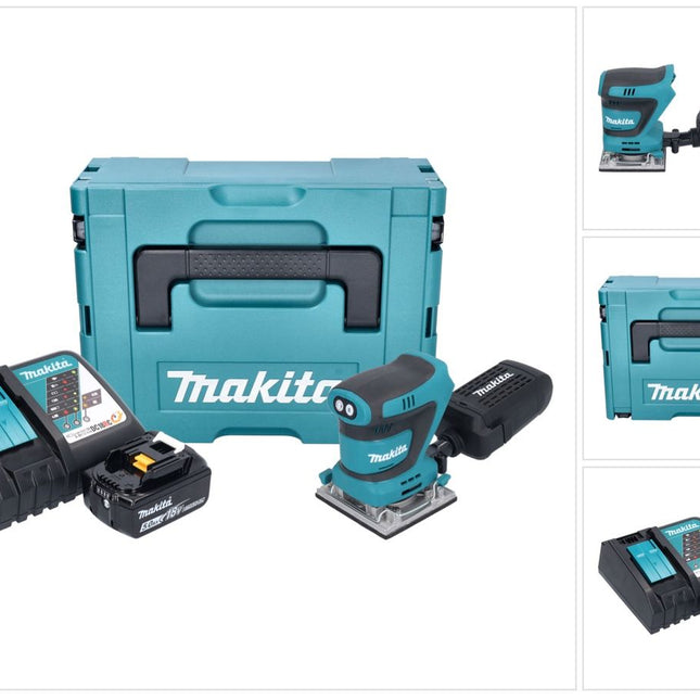 Makita DBO 484 RT1J akumulatorowa szlifierka oscylacyjna 18 V 112 x 102 mm + 1x akumulator 5,0 Ah + ładowarka + Makpac