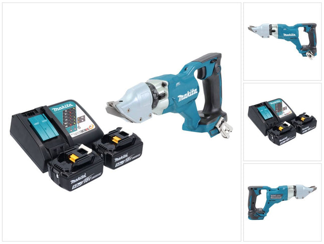 Makita DJS 200 RT cesoie per lamiera a batteria 18 V 2,0 mm senza spazzole + 2x batteria ricaricabile 5,0 Ah + caricabatterie