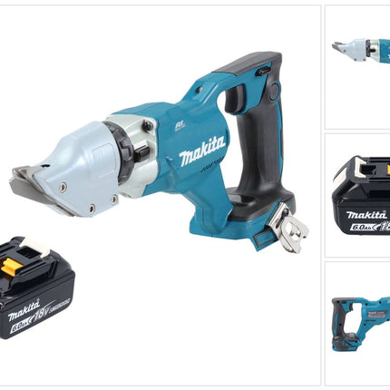 Makita DJS 200 G1 cizalla sin cable para chapa 18 V 2,0 mm sin escobillas + 1x batería recargable 6,0 Ah - sin cargador