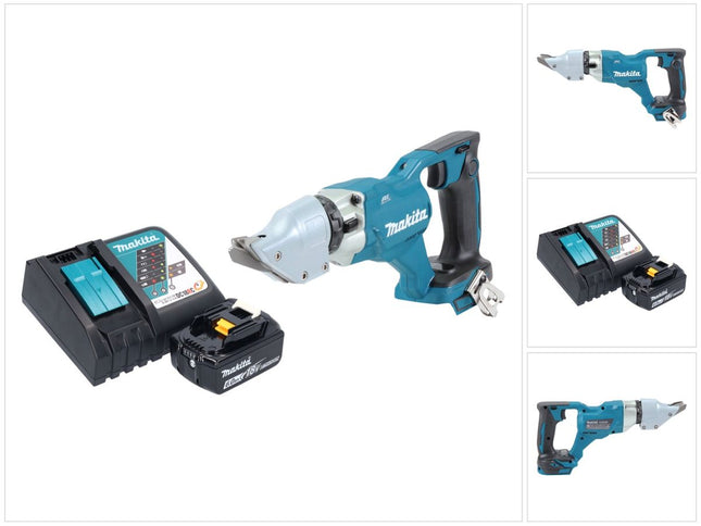 Makita DJS 200 RG1 cesoie per lamiera a batteria 18 V 2,0 mm brushless + 1x batteria ricaricabile 6,0 Ah + caricabatterie