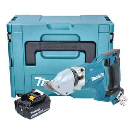 Makita DJS 200 F1J cesoie per lamiera a batteria 18 V 2,0 mm brushless + 1x batteria ricaricabile 3,0 Ah + Makpac - senza caricabatterie