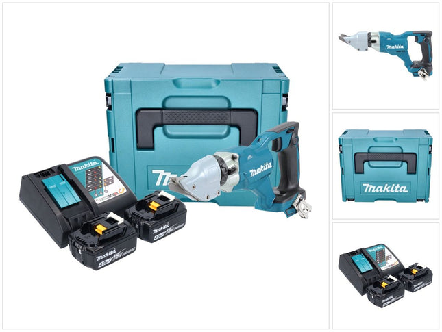 Makita DJS 200 RMJ cesoie per lamiera a batteria 18 V 2,0 mm senza spazzole + 2x batteria 4,0 Ah + caricabatteria + Makpac