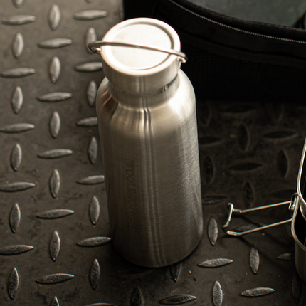 Toolbrothers Fan lunch box in valigetta rigida in acciaio inox 2 livelli coperchio in bambù 1340 ml + borraccia in acciaio inox 600 ml + posate multifunzione 4 in 1