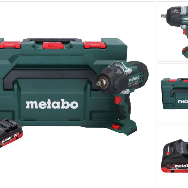 Metabo SSW 18 LTX 1450 BL 18 V 1450 Nm atornillador de impacto sin escobillas + 1x batería 4,0 Ah + metaBOX - sin cargador