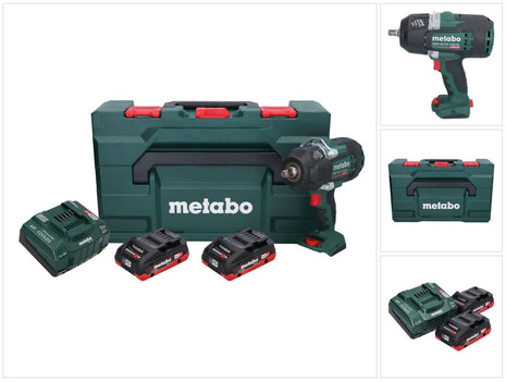 Metabo SSW 18 LTX 1450 BL Visseuse à choc sans fil 18 V 1450 Nm Brushless + 2x batterie 4,0 Ah + chargeur + metaBOX