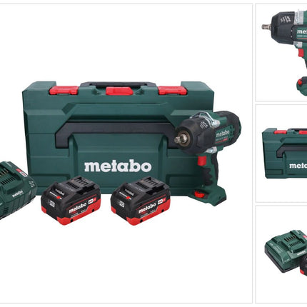Metabo SSW 18 LTX 1450 BL llave de impacto sin cable 18 V 1450 Nm ( 602401810 ) sin escobillas + 2x batería recargable 8,0 Ah + cargador + metaBOX