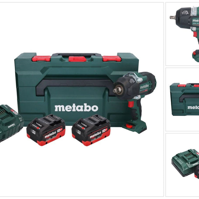 Metabo SSW 18 LTX 1450 BL akumulatorowy klucz udarowy 18 V 1450 Nm ( 602401810 ) bezszczotkowy + 2x akumulator 8,0 Ah + ładowarka + metaBOX