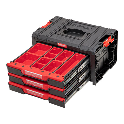 Qbrick System PRO Cajón 3 Caja de herramientas 2.0 Expert apilable 450 x 310 x 244 mm 3x 4,5 l IP54 con tres cajones 21 embutidos