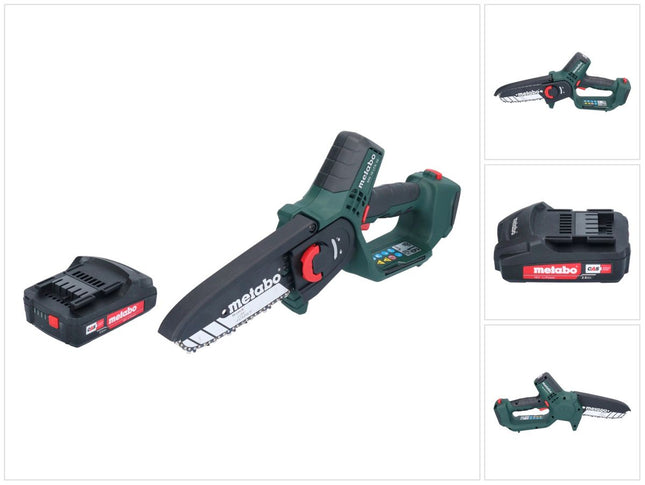 Metabo MS 18 LTX 15 Motosierra sin cable 18 V 15 cm 5 m/s + 1x batería 2,0 Ah - sin cargador