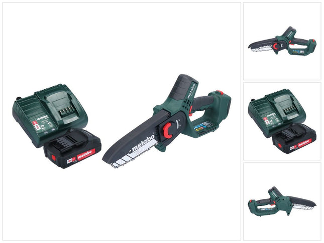 Metabo MS 18 LTX 15 Motosierra sin cable 18 V 15 cm 5 m/s + 1x batería 2,0 Ah + cargador