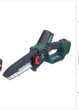 Metabo MS 18 LTX 15 scie sans fil 18 V 15 cm 5 m/s + 1x batterie 4,0 Ah - sans chargeur