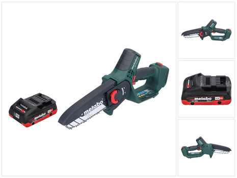 Metabo MS 18 LTX 15 Motosega a batteria 18 V 15 cm 5 m/s + 1x batteria 4.0 Ah - senza caricabatterie