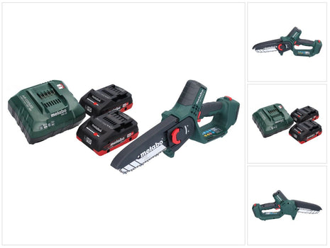 Metabo MS 18 LTX 15 cordless pruning saw 18 V 15 cm 5 m/s + 2x rechargeable battery 4.0 Ah + charger