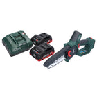 Metabo MS 18 LTX 15 sega da potatura a batteria 18 V 15 cm 5 m/s + 2x batteria ricaricabile 4,0 Ah + caricatore