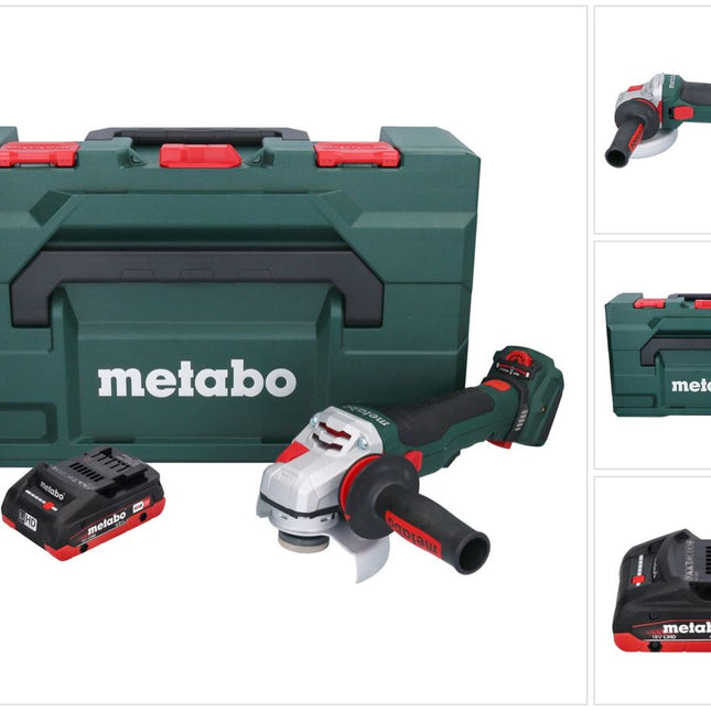 Smerigliatrice angolare a batteria Metabo WVB 18 LTX BL 15-125 Quick 18 V 125 mm senza spazzole + 1x batteria ricaricabile 4,0 Ah + metaBOX - senza caricabatterie