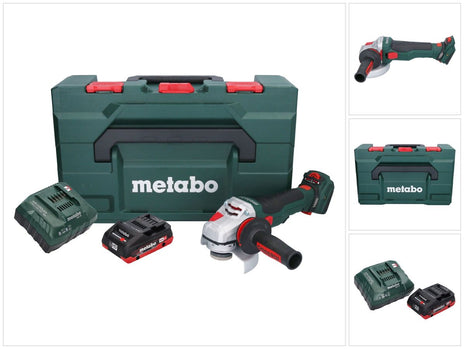 Metabo WVB 18 LTX BL 15-125 Meuleuse d'angle sur batterie Quick 18 V 125 mm sans balais + 1x batterie 4,0 Ah + chargeur + métaBOX