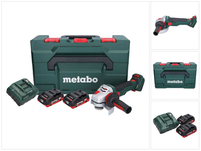 Metabo WVB 18 LTX BL 15-125 Quick cordless angle grinder 18 V 125 mm brushless + 2x rechargeable battery 4.0 Ah + charger + metaBOX
