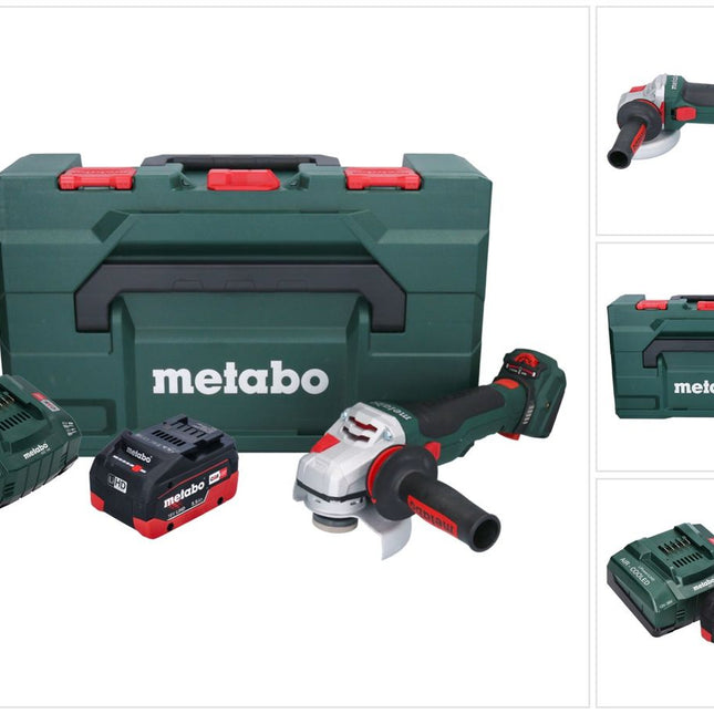 Metabo WVB 18 LTX BL 15-125 Quick amoladora angular sin cable 18 V 125 mm sin escobillas + 1x batería recargable 5,5 Ah + cargador + metaBOX
