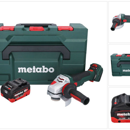 Smerigliatrice angolare a batteria Metabo WVB 18 LTX BL 15-125 Quick 18 V 125 mm senza spazzole + 1x batteria ricaricabile 8,0 Ah + metaBOX - senza caricabatterie