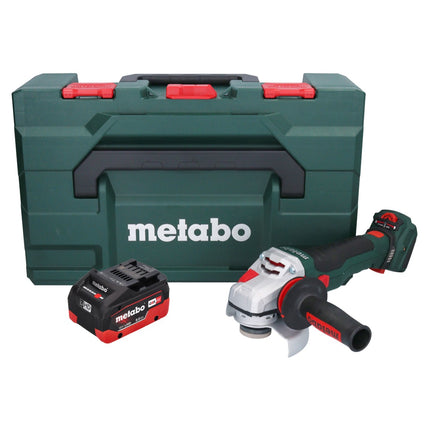 Smerigliatrice angolare a batteria Metabo WVB 18 LTX BL 15-125 Quick 18 V 125 mm senza spazzole + 1x batteria ricaricabile 8,0 Ah + metaBOX - senza caricabatterie