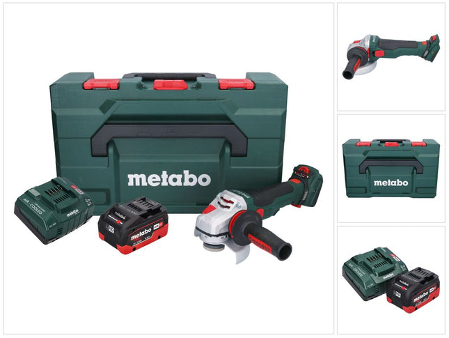 Metabo WVB 18 LTX BL 15-125 Quick amoladora angular sin cable 18 V 125 mm sin escobillas + 1x batería recargable 8,0 Ah + cargador + metaBOX