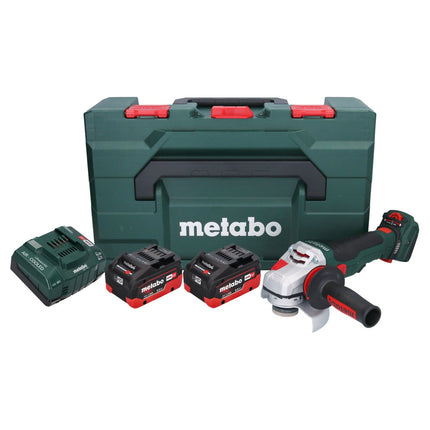 Metabo WVB 18 LTX BL 15-125 Szybka akumulatorowa szlifierka kątowa 18 V 125 mm bezszczotkowa + 2x akumulator 8,0 Ah + ładowarka + metaBOX
