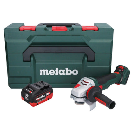 Metabo WVB 18 LTX BL 15-125 Smerigliatrice angolare a batteria Quick 18 V 125 mm senza spazzole + 1x batteria ricaricabile 10,0 Ah + metaBOX - senza caricabatterie