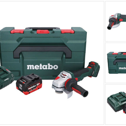 Metabo WVB 18 LTX BL 15-125 Szybka akumulatorowa szlifierka kątowa 18 V 125 mm bezszczotkowa + 1x akumulator 10,0 Ah + ładowarka + metaBOX