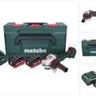 Metabo WVB 18 LTX BL 15-125 Smerigliatrice angolare a batteria Quick 18 V 125 mm Brushless + 2 batterie 10,0 Ah + caricabatteria + metaBOX