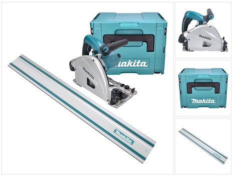 Makita SP 6000 J1 Scie circulaire plongeante 1300 W 165 mm + guide 1400 mm + Makpac