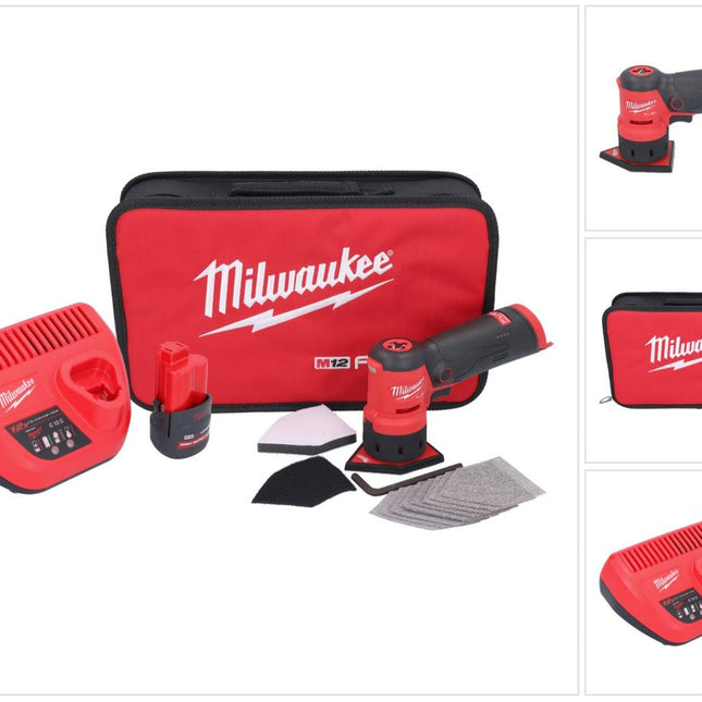 Amoladora puntual a batería Milwaukee M12 FDSS-251B 12 V 88,8 x 63,5 mm + 1x batería 2,5 Ah + cargador