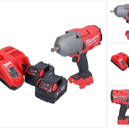 Milwaukee M18 FHIWF12-502 Akku Schlagschrauber 18 V 1356 Nm 1/2" Brushless + 2x Akku 5,0 Ah + Ladegerät